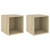 vidaXL Wall Cabinets 2 pcs Sonoma Oak 37x37x37 cm Engineered Wood