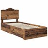 vidaXL Bed Frame with Headboard Old Wood 90 x 200 cm Engineered Wood