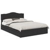 vidaXL Storage Bed with Headboard Black 140 x 190 cm Engineered Wood