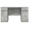 vidaXL Desk with Drawer Concrete grey 140 x 49 x 76 cm Engineered wood