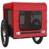 vidaXL Pet Bike Trailer Red and Black Oxford Fabric&Iron