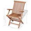 vidaXL 5 Piece Garden Dining Set Solid Teak Wood
