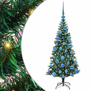 vidaXL Artificial Pre-lit Christmas Tree Green 120 cm PVC and Metal