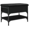 vidaXL Shoe Bench Black 62x42x45 cm Engineered Wood