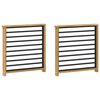 vidaXL Armrests Module 2 pcs White 60 x 6 x 61 cm Solid Acacia Wood