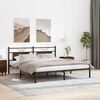 vidaXL Bed Frame without Mattress Brown Oak 183x203 cm Engineered Wood