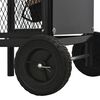 vidaXL Firewood Cart Black 30x35x81 cm Steel
