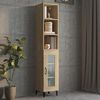 vidaXL Wall Cabinet Sonoma Oak 34.5x32.5x90 cm Engineered Wood
