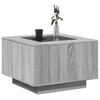 vidaXL Coffee Table with LED Grey Sonoma 60x60x40 cm Engineered Wood