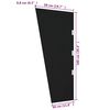 vidaXL Side Panel for Door Canopy Black 50x100 cm Tempered Glass