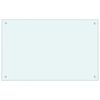 vidaXL Kitchen Backsplash White 80 x 50 cm Tempered Glass