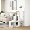 vidaXL Room Divider Bookcase 3-Tier White 99x29x99 cm Engineered Wood