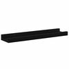 vidaXL Wall Shelves 4 pcs Black 40x9x3 cm