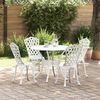 vidaXL Garden Dining Set 5 pcs White Aluminium