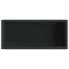 vidaXL Garden Planter with Shelf Black Poly Rattan