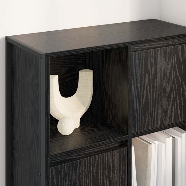 vidaXL Book Cabinet Black Oak 68 x 30 x 108.5 cm Engineered Wood