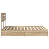 vidaXL Storage Bed with Drawer Sonoma Oak 150 x 200 cm Engineered Wood