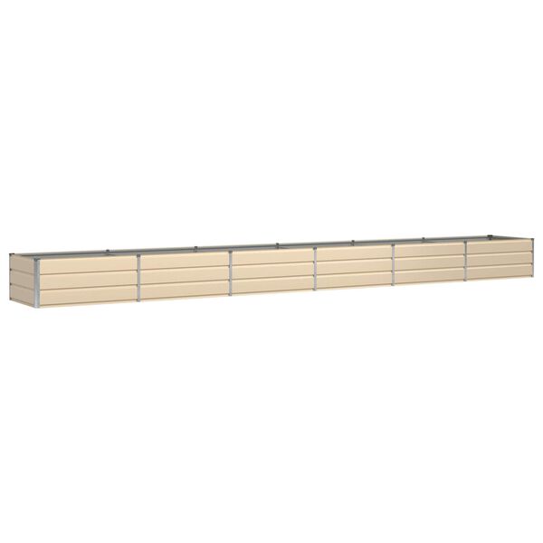 vidaXL Planter Ivory 600 x 80 x 45 cm Steel