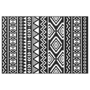 vidaXL Outdoor Rug ARAKIL Black 120x180 cm PP