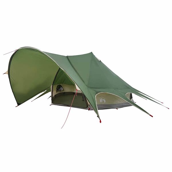 vidaXL Teepee Tent with Roof Green and Grey 600 x 600 x 347 cm
