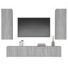 vidaXL 4 Piece TV Cabinet Set Grey Sonoma Engineered Wood