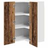 vidaXL Hanging Cabinet with Storage Old Wood and White 57 x 57 x 80 cm