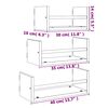 vidaXL 3 Piece Wall Shelf Set with Bars Sonoma Oak Engineered wood