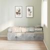 vidaXL Bed Frame Concrete Grey 100 x 200 cm Engineered Wood