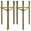 vidaXL Tree Stakes 2 pcs Impregnated Pinewood 50x45x150 cm