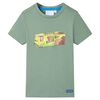Kids' T-shirt with Short Sleeves Khaki 92