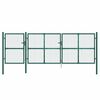 vidaXL Mesh Garden Gate Green 400x125 cm Galvanised Steel