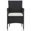 vidaXL Garden Dining Chairs 2 pcs Poly Rattan Black
