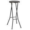 vidaXL Folding Bar Stools 2 pcs HDPE and Steel Brown Rattan Look
