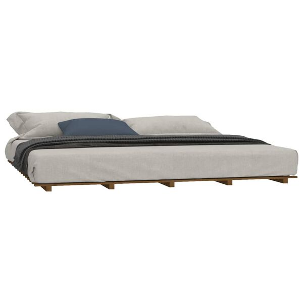 vidaXL Bed Frame without Mattress Honey Brown 180x200 cm Super King Solid Wood Pine