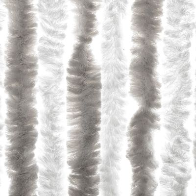 vidaXL Fly Curtain Light Grey and White 90x220 cm Chenille