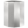 vidaXL Corner Planter Silver 30 x 30 x 50 cm Stainless steel