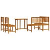 vidaXL Garden Bench Set 4 pcs Brown Solid acacia wood
