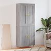 vidaXL Highboard Grey Sonoma 69.5x34x180 cm Engineered Wood