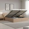 vidaXL Bed Frame without Mattress with Hydraulic Storage Cappuccino 160x200cm