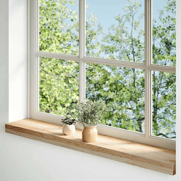 vidaXL Window Sills 2 pcs Untreated 90x15x2 cm Solid Wood Oak