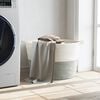 vidaXL Laundry Basket Grey and White &Oslash;60x36 cm Cotton
