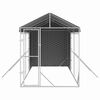 vidaXL Outdoor Dog Kennel with Roof Silver 2x6x2.5 m Galvanised Steel