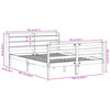 vidaXL Bed Frame with Headboard without Mattress White 135x190 cm Double