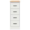 vidaXL Garage Storage Cabinet White 30x51x85 cm Solid Wood Pine