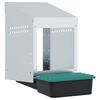 vidaXL Chicken Nesting Box 1 Compartment Wall-Mounted Galvanised Steel