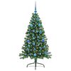 vidaXL Artificial Pre-lit Christmas Tree Green 150 cm PVC