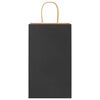 vidaXL Paper Bags 250 pcs with Handles Black 21x11x36 cm