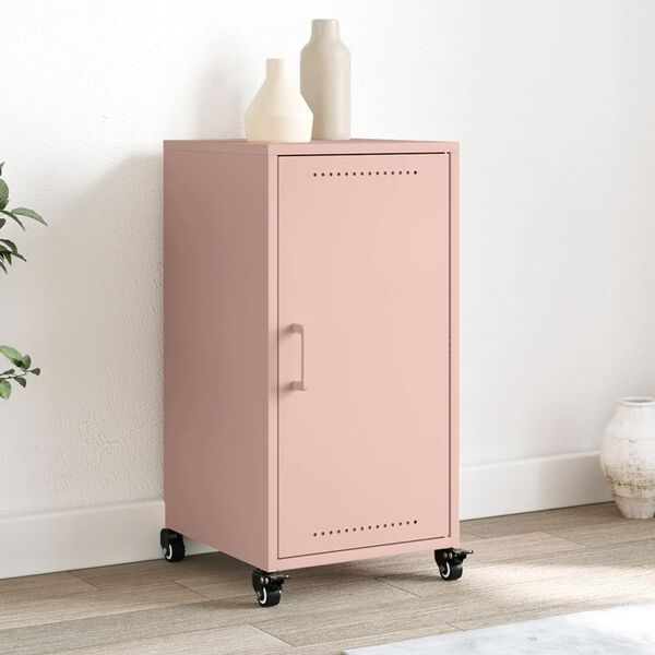 vidaXL Sideboard Pink 36x39x72 cm Steel