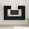 vidaXL TV Cabinet Set Wall-mounted 7 pcs Black Oak Engineered Wood