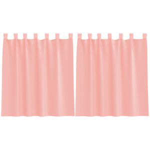 vidaXL Voile Curtains with Loops 2 pcs Pink 140x140 cm